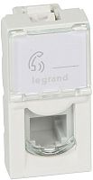 Розетка телефонная Legrand Mosaic для кабель-канала Metra RJ11 1-м. 1 мод. белый картинка